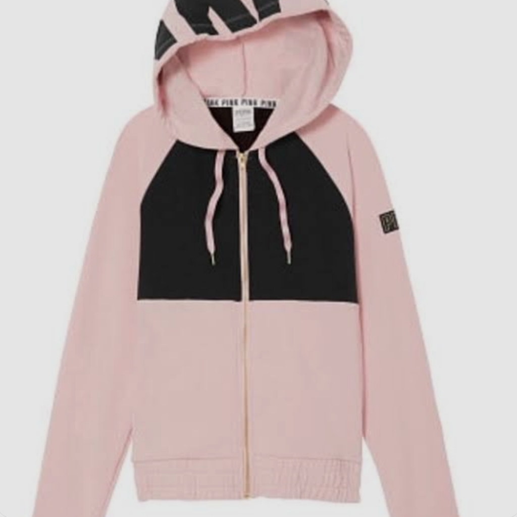 Pink Hooded Zip-Up Jacket